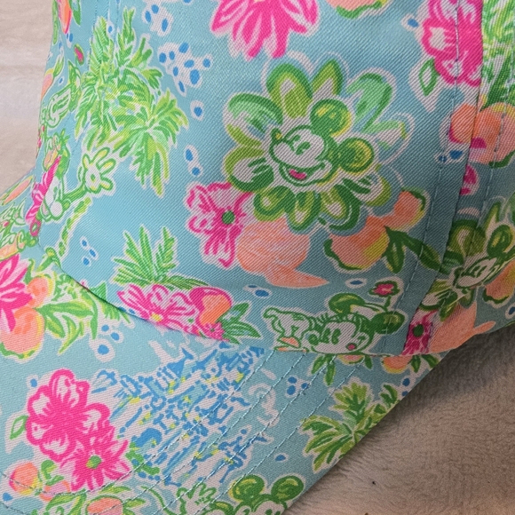 Disney X Lilly Pulitzer Mickey Minnie Ball Cap Hat Adjustable - Picture 3 of 9